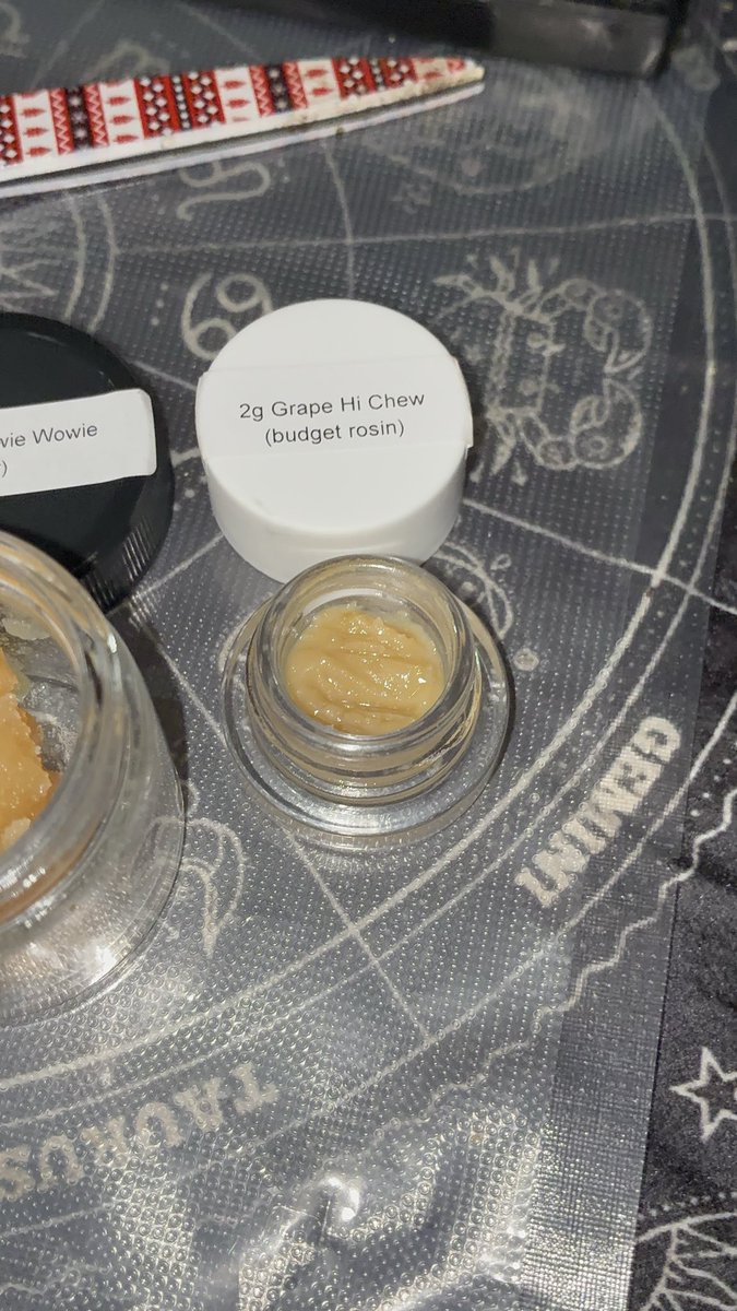 Tanner_dowdy02's tweet photo. I am really enjoying this Grape hi-chew budget rosin from @SHH710TX! Has a super uniquely delicious flavor and aromas! If you love grape candy vibez this is for you..  and hints of gas ⛽️. Burns very clean, is very smooth, no harshness, insane terpenes and very nice effects ⛽️🔥 https://t.co/aEHSyru1aC