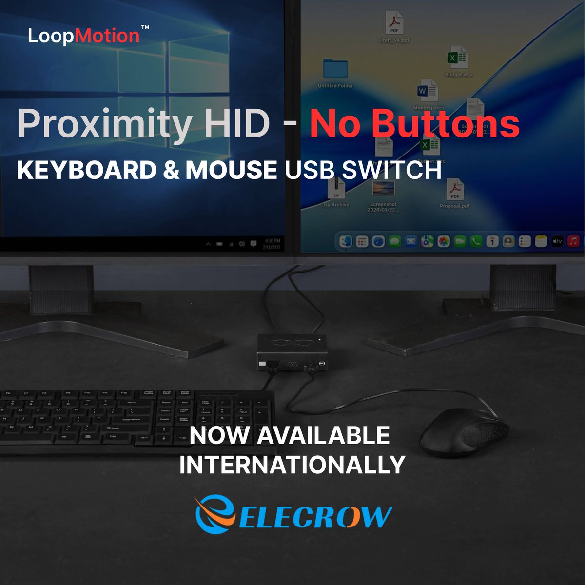 loopmotion_'s tweet photo. Anyone outside of the US now can purchase our Proximity Keyboard &amp; Mouse USB switch without buttons or delays! International now https://t.co/ugl0jRt6TP https://t.co/K49JsxzL1g