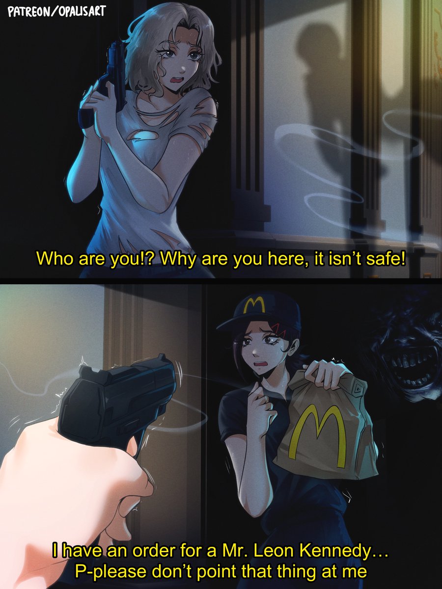 Gulp. It’s right behind me, isn’t it?
#ResidentEvilRequiem