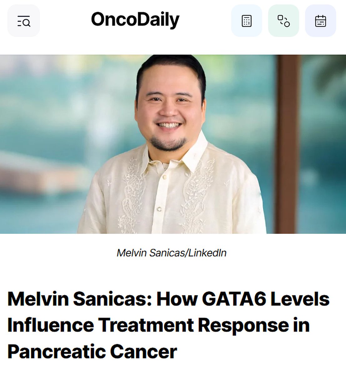 Vaccinologist's tweet image. Thank you @oncodaily for featuring this piece on GATA6 and treatment response in #PancreaticCancer. Not my day job, but I’m glad to support #scicomm efforts that help deepen our understanding of one of the deadliest #cancers. oncodaily.com/voices/melvin-…
