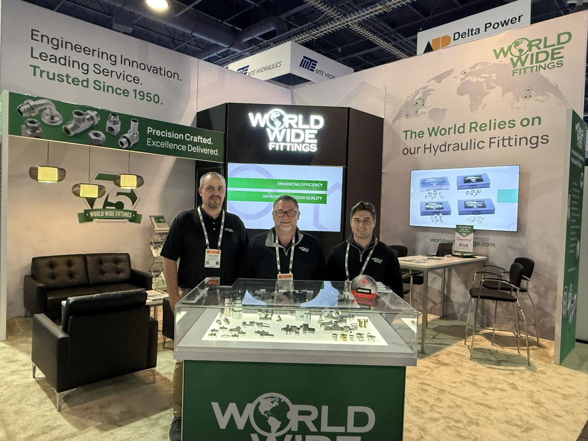 RTKlimko's tweet photo. It was great seeing Matt Schwab and the World Wide Fittings Inc. crew at @conexpoconagg . Your booth looked great! Good luck with the rest of the show. https://t.co/Ku7ue0mFtG