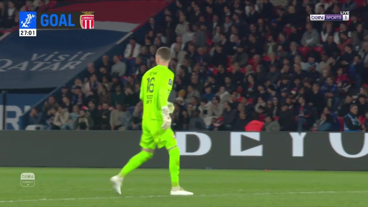 الهدف الأول لموناكو في شباك باريس سان جيرمان 