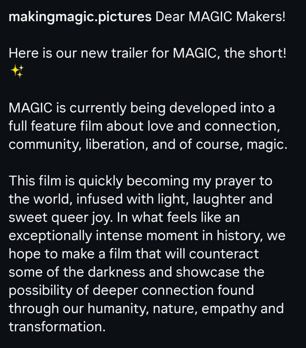 elke_d1202_mfs's tweet photo. The new trailer of "Magic" and some lovely words from its director Dominique Provost-Chalkley.
Starring Taylor Hickson
(Doms text in the comment.)
#MagicMagicPicture
#MagicShort https://t.co/9VzWHDisvG