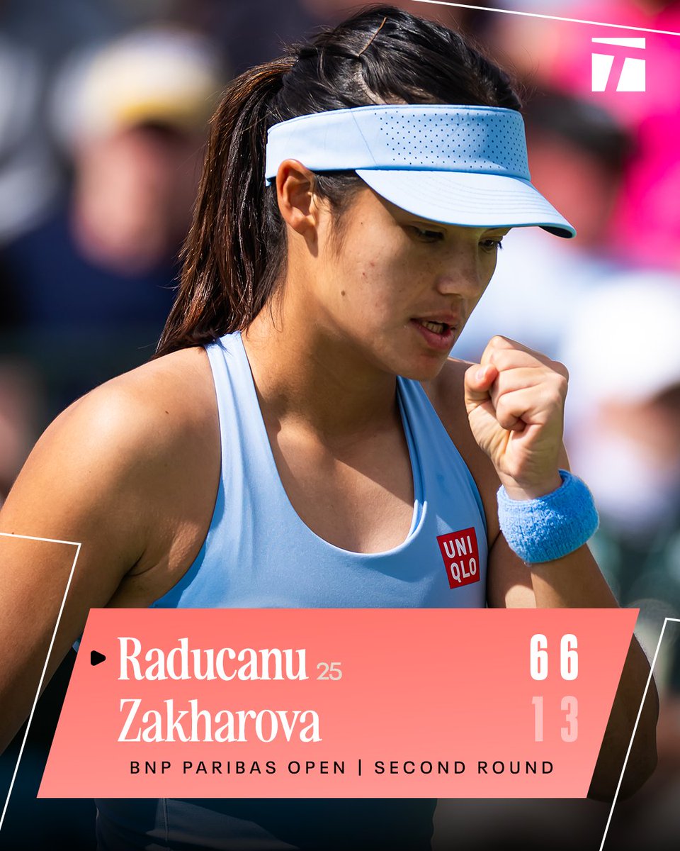 A perfect start for <a href="/EmmaRaducanu/">Emma Raducanu</a> 🩵 

#indianwells