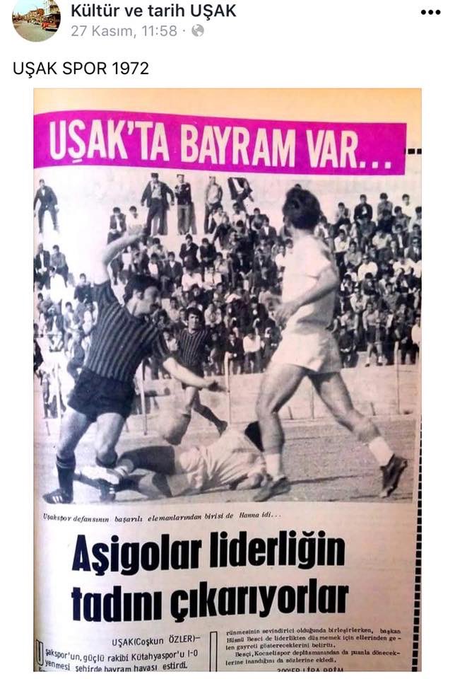 1972 Uşakspor
Türkiye’nin ilk tribün gruplarından Aşigolar.
