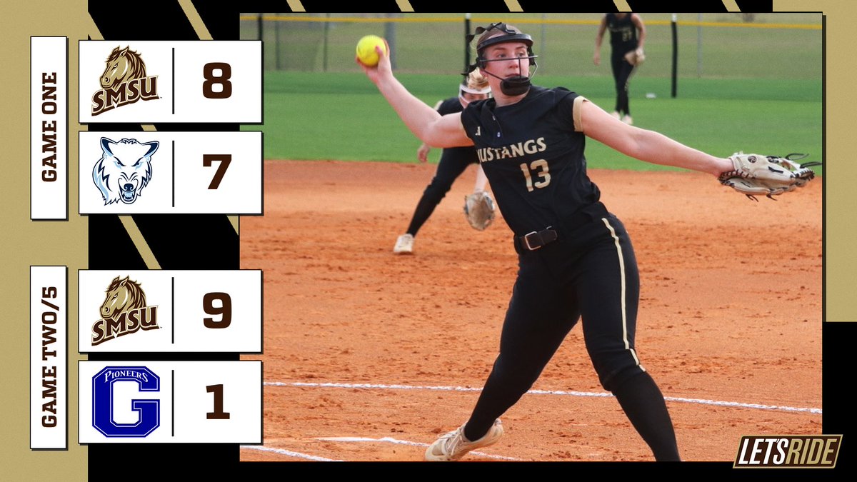 Taking care of business in Florida! SMSU rallies in the seventh inning against Northwood to win 8-7, Ramsey Hopp has three RBIs and five innings pitched in game two against Glenville State!

SMSU faces Tampa tomorrow at 1 p.m. CST / 2 EST

#LetsRide