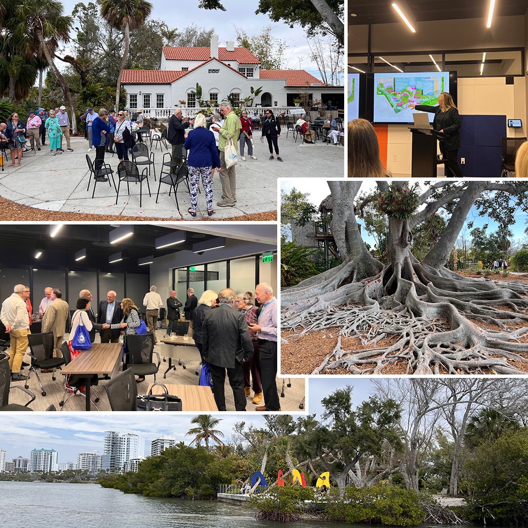 AdamusMedia's tweet photo. Land Economics Society's tours 2026 began with the #Florida Suncoast Chapter’s One-by-Land, Two-by-Sea Tours bringing members together from across the US, Canada &amp; international chapters. #gulfcoastcommfnd #selbygardens #SRQCountyGov #Adamus #AgencyLife https://t.co/STwNhWorKG