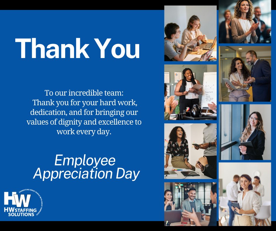 HWStaffSolution's tweet photo. Today we celebrate the heart of our organization—our people. Thank you for showing up for one another, supporting our clients and talent with excellence, and living our core values of dignity, excellence, and service every day. We’re proud to call this team our family. https://t.co/NHr0nMpQmo