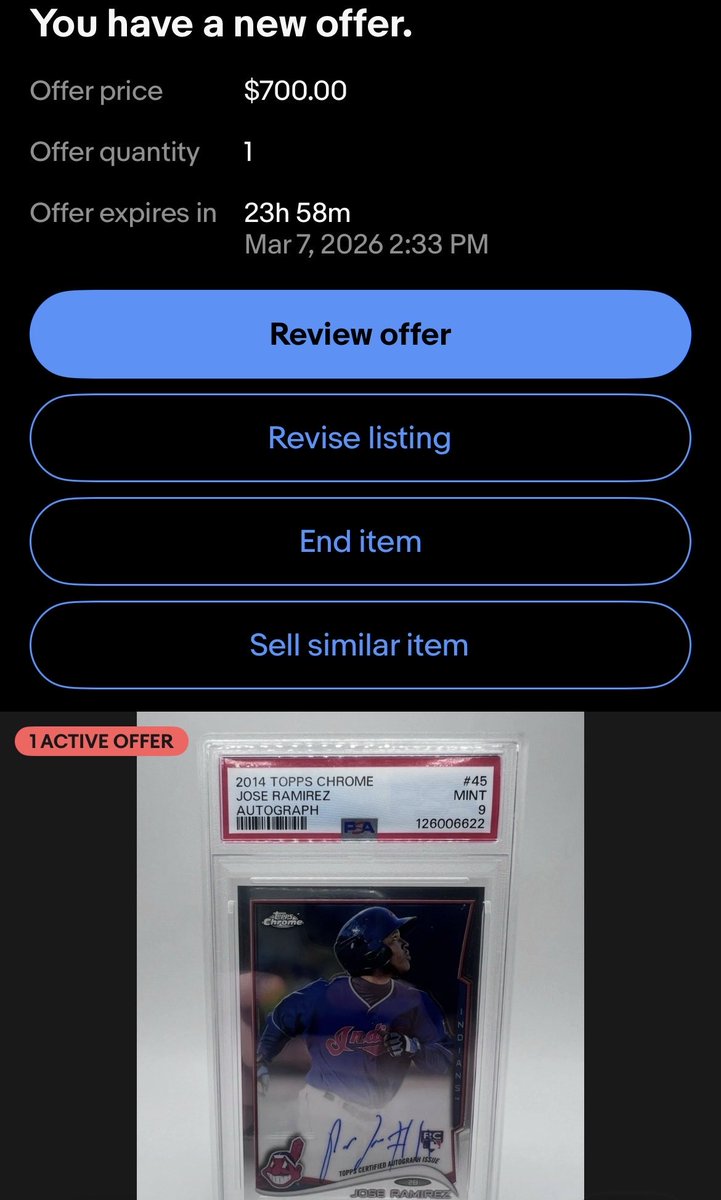 Anyone want to match this offer? Last did $862. I’ll cover shipping, you cover G&amp;S fees.