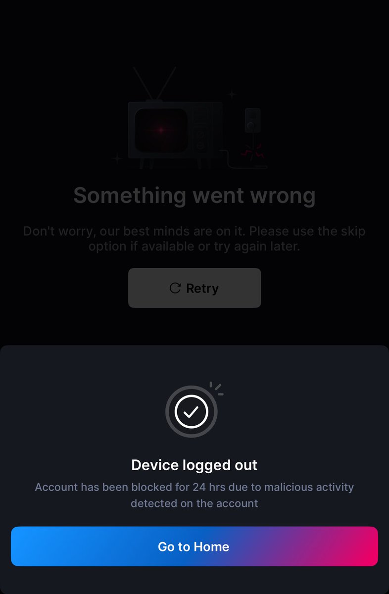 SatiricalPout's tweet photo. @JioHotstar why have I gotten this error, please fix it asap https://t.co/npIxYlQZTP