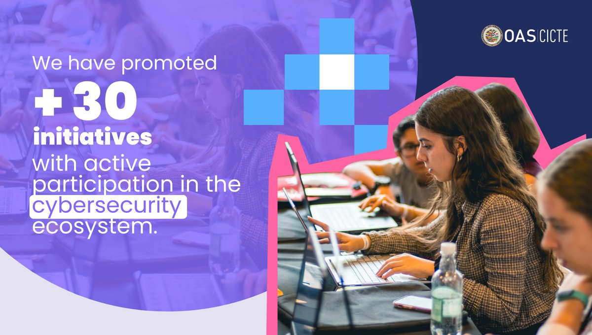 OEA_Cyber's tweet photo. This #8M, from the Cybersecurity Section of @OEA_CICTE, we reaffirm our commitment to a safer, more inclusive, and more diverse digital ecosystem 💜🌐

In recent years, we have worked to create spaces, amplify voices, and provide concrete tools so that more women and young people can enter and grow in the cybersecurity sector.

Results:
👩‍💻 1,866 girls and women trained in digital skills and cybersecurity
🚀 30+ initiatives promoting their active participation in the ecosystem

We will continue building capacity, leadership, and community — because when more women participate, the entire sector grows stronger. 

#InternationalWomensDay #WomenInCybersecurity #8M