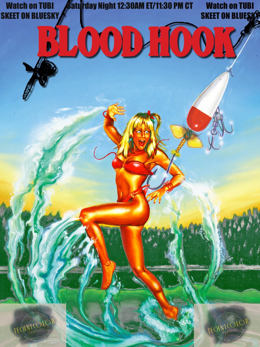 BarelyAshley's tweet photo. If you’re into late night horror watching, join @GoblinKingJosh and I for #TechnicolorTerrors tomorrow night at 11:30 pm CT/ 12:30 am ET on bluesky! 

Tomorrow’s film: BLOOD HOOK. 

See you there!

#BloodHook
#horror https://t.co/XNF0e8qUcL