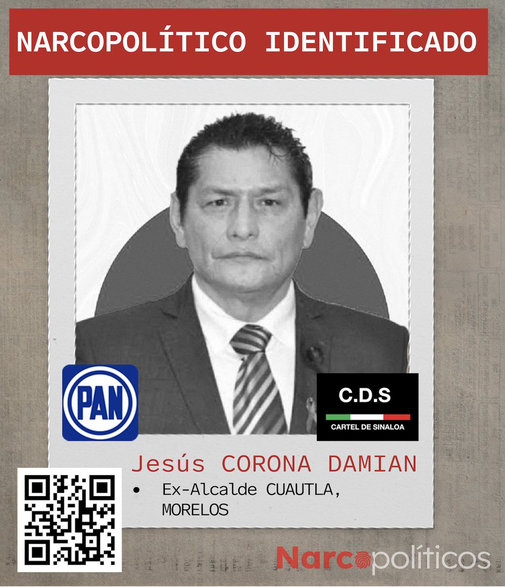MiguelMezaC's tweet photo. 🚨El alcalde de Cuautla, donde están desapareciendo estuadiantes de la UAEM, es un narcopolítico.

El año pasado incluimos a Jesús Corona Damián en la lista de @narcopoliticos_ por sus vínculos con el Cártel de Sinaloa.

Recuperamos documentos de la SEDENA que señalan sus vínculos con Los Rojos, un cártel local exaliado con los Beltrán Leyva y actualmente aliado del Cártel de Sinaloa.

Corona fue grabado con un "El Barbas", líder de Los Rojos, y otros funcionarios de su administración.

Bajo su mandato, Cuautla se ha convertido uno de los municipios con más extorsiones, feminicidios, desapariciones y homicidios del país.

Jesús Corona se encuentra bajo la investigación de la FGR y los partidos que lo impulsaron ya se han deslindado de él, aunque sigue impune hasta hoy.
Acá la investigación completa que hicimos sobre él: https://t.co/rbXBbaSvCt