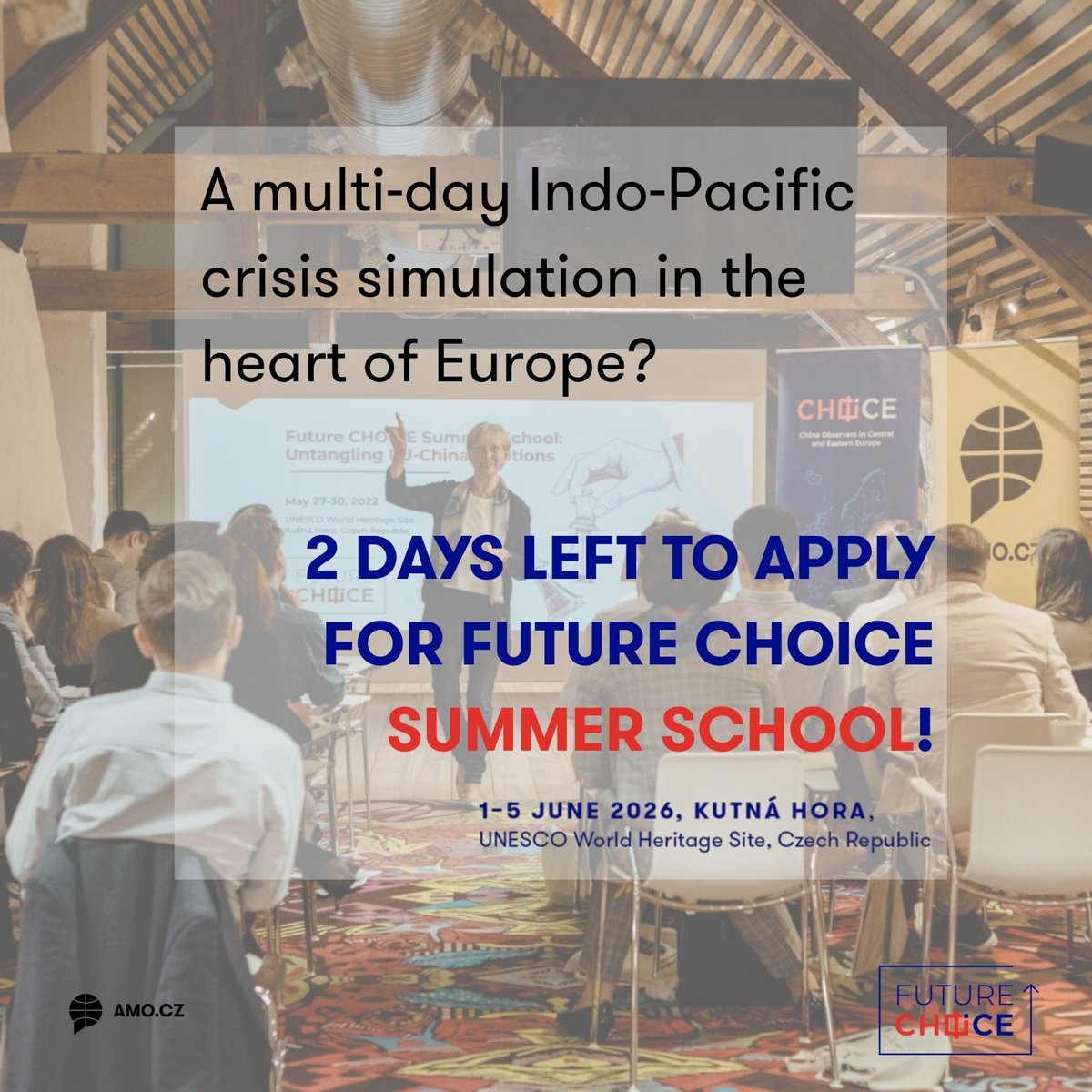 chinaobservers's tweet photo. ⏰2 days left to apply for #FutureCHOICE Summer School!
📅 1-5 June 2026
📍 Kutná Hora, UNESCO World Heritage Site, Czech Republic
⏳ apply by 8 March 2026
📩 choice.summerschool@amo.cz
🔗 https://t.co/WQZ6HcsPzg
Apply or #share with people who might be interested! https://t.co/bnx3vsUXaR