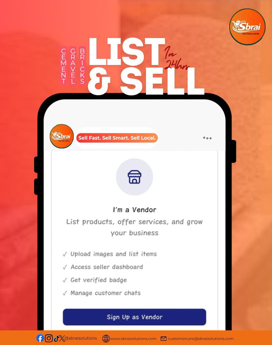 SbraiSolutions's tweet photo. Cement suppliers
✔ Iron rod dealers
✔ Tile distributors
✔ Roofing sheet vendors
✔ Plumbing materials

All in one place.

Launching soon! https://t.co/eBiEyRM6O3