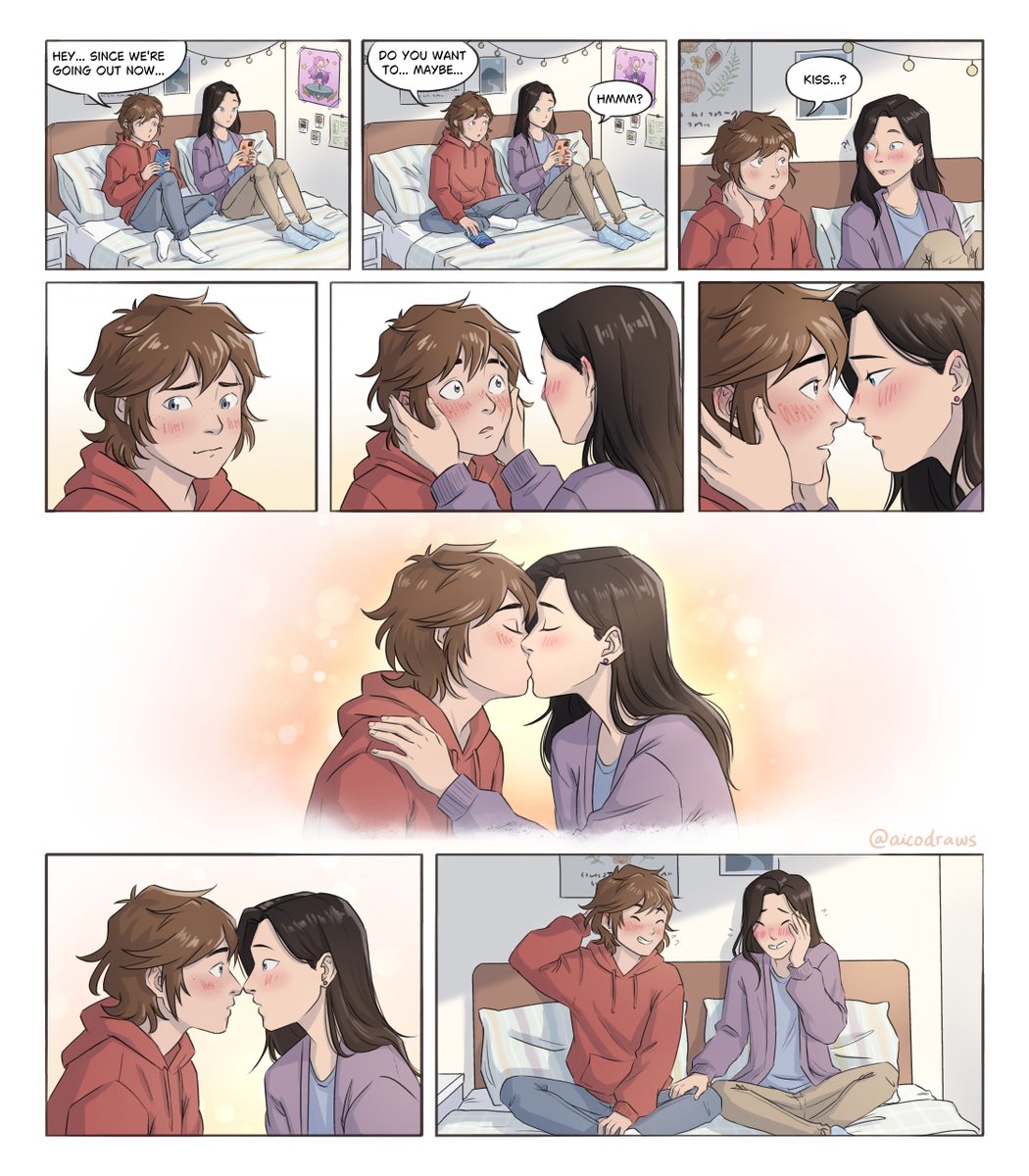 aicodraws's tweet photo. modern teenage au caitvi 🤸🏽 flashback to their first kiss
#caitvi https://t.co/I0oDiE8FGU