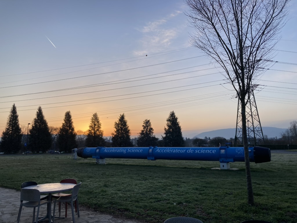 今週のCERNの朝。春が近づいてる。