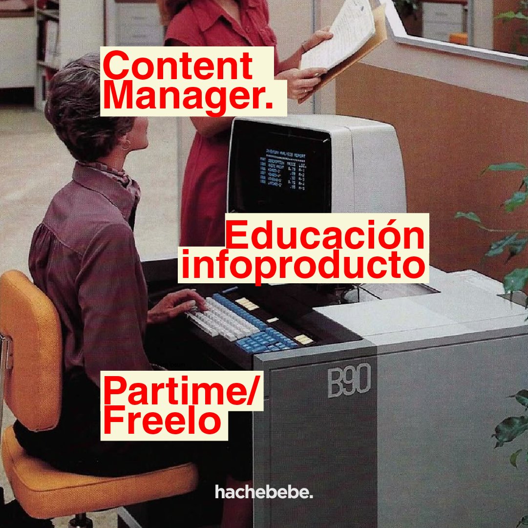 nachopronyk's tweet photo. Hola! En hachebebe estamos buscando perfiles creativos digitales (con chispa) para trabajar en proyectos de clientes puntuales. 

Si esto es para vos y estás en CBA, te dejo el forms acá abajo. 
https://t.co/ZPLGAaAlqD https://t.co/OXmjGjL3wl