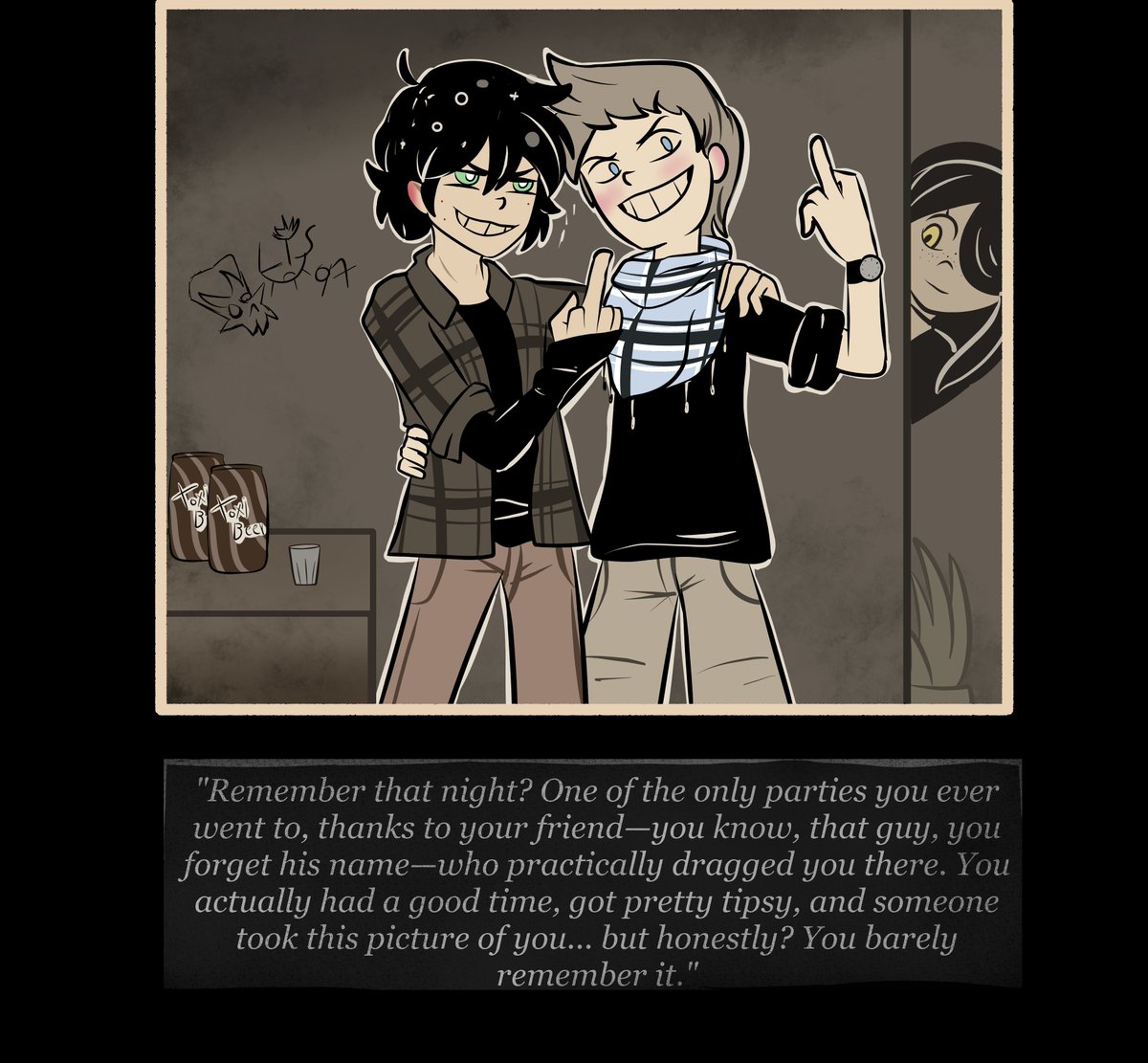 AzulYagami's tweet photo. And here it is finished. I really enjoys Yaoi, and seeing Nemleis works where her male characters heavily appealed to homo romance, I wanted to do this with Andrew and Friend B. muaja, Its fun doing this kind of thing with him,I hope you like it
#thecoffinofandyandleyley #tcoaal https://t.co/AxCCS4cpGH