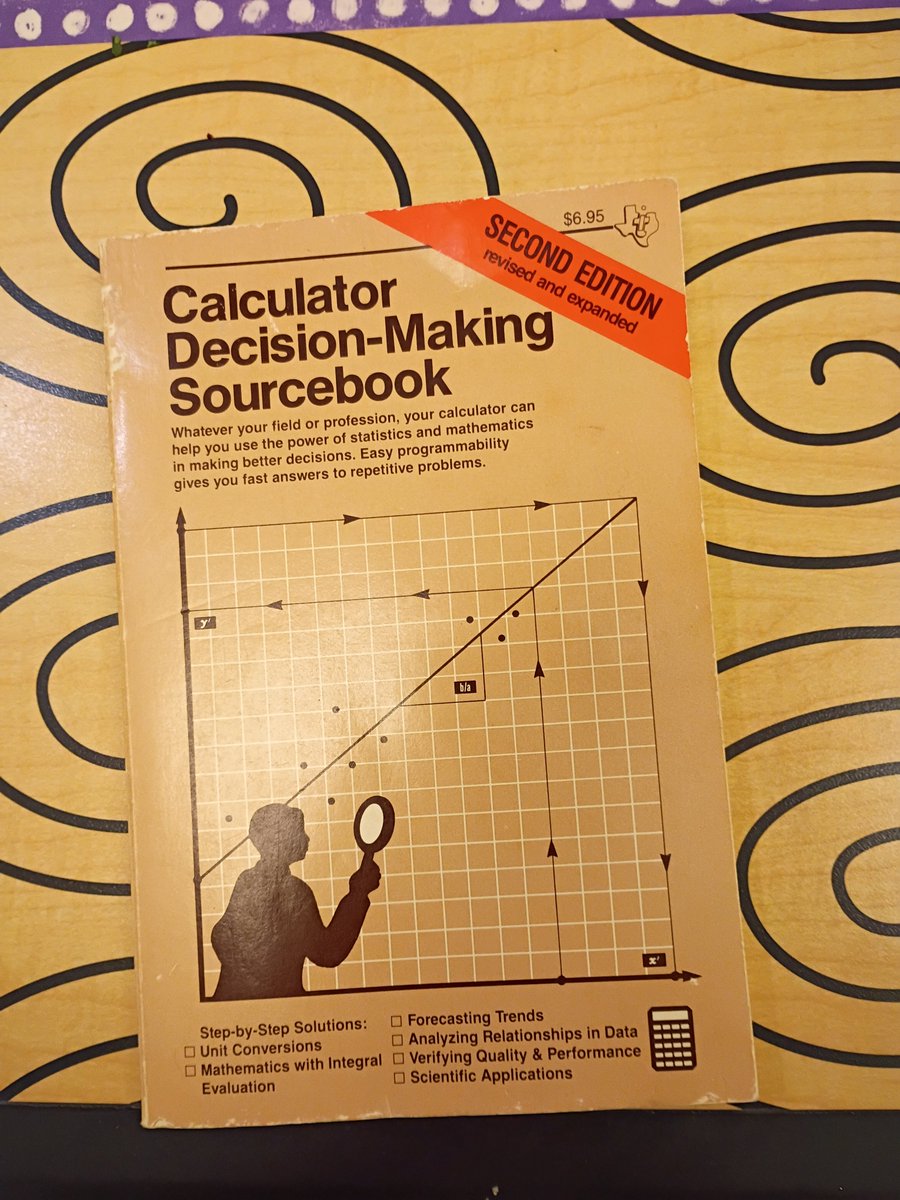 ThomasADeWall1's tweet photo. @doubledeckerpot I am going to buy a calculator and study with this book. https://t.co/MjPFKoz3Bw