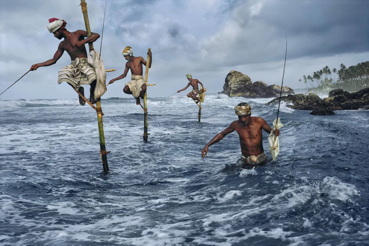In 1995, photographer Steve McCurry captured iconic images of traditional stilt fishermen in Weligama, Sri Lanka, depicting a unique age-old fishing method.
#sd_photography