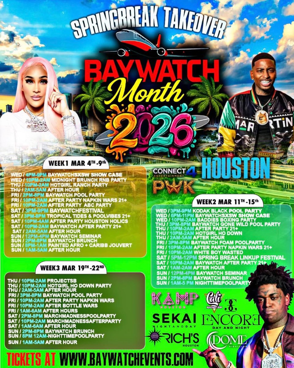 🍾 It’s giving BADDIES WEEKEND TAKEOVER!! 😏  From HOUSTON SPRING BREAK to club appearances ALL ACROSS THE COUNTRY 🇺🇸… #NatalieNunn &amp; the #baddies are hosting, performing &amp; turning the pool parties &amp; clubs ALL THE WAY UP!! 🔥 Swipe 👉🏾 to see &amp; let us know which CITY👇🏾