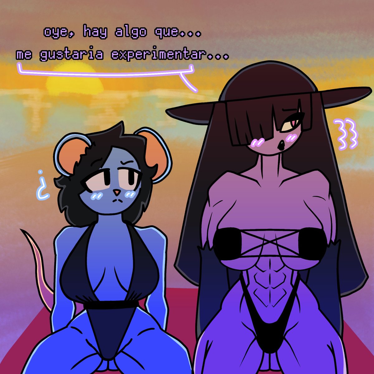 "Otra salida" (1/2) / como es que seguiran? 👀🌟 / "Belinda" perteneciente a <a href="/Manufu18/">ManufuNSFW</a> / #dibujodigital #digitalart #r34 #nsfw #fanart