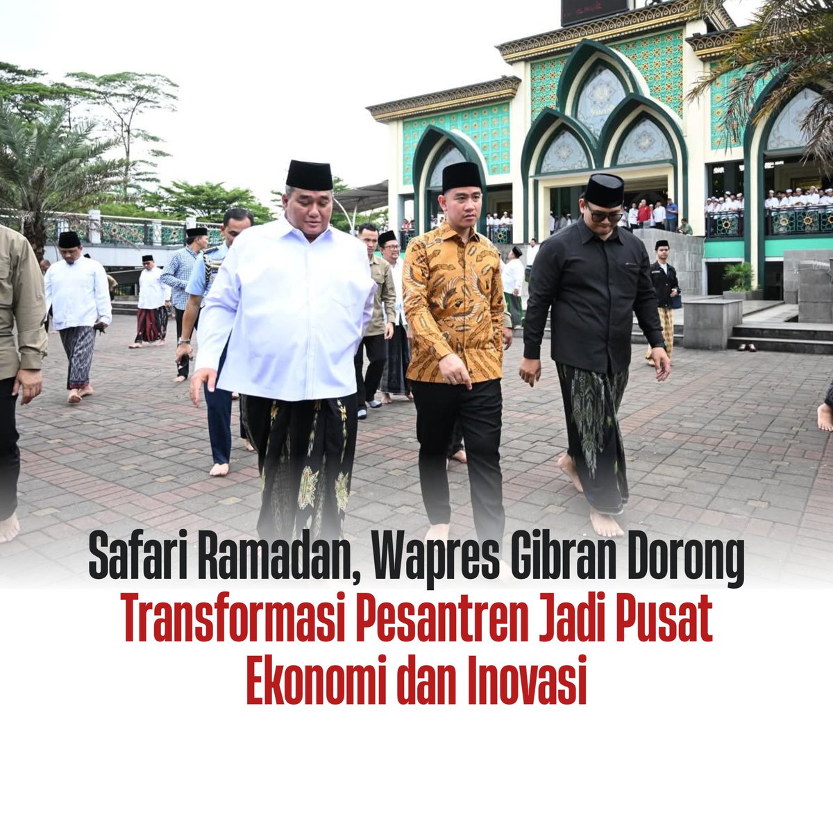 KerjaHasil_id's tweet image. Wapres Gibran Rakabuming mengunjungi Pondok Pesantren Al Hamid di Cilangkap.

Menurut Gibran, santri harus mampu menjadi pencipta peluang dengan menjadi pelopor inovasi, yang menciptakan solusi. #pendidikan #ponpes #sdm #prabowogibran