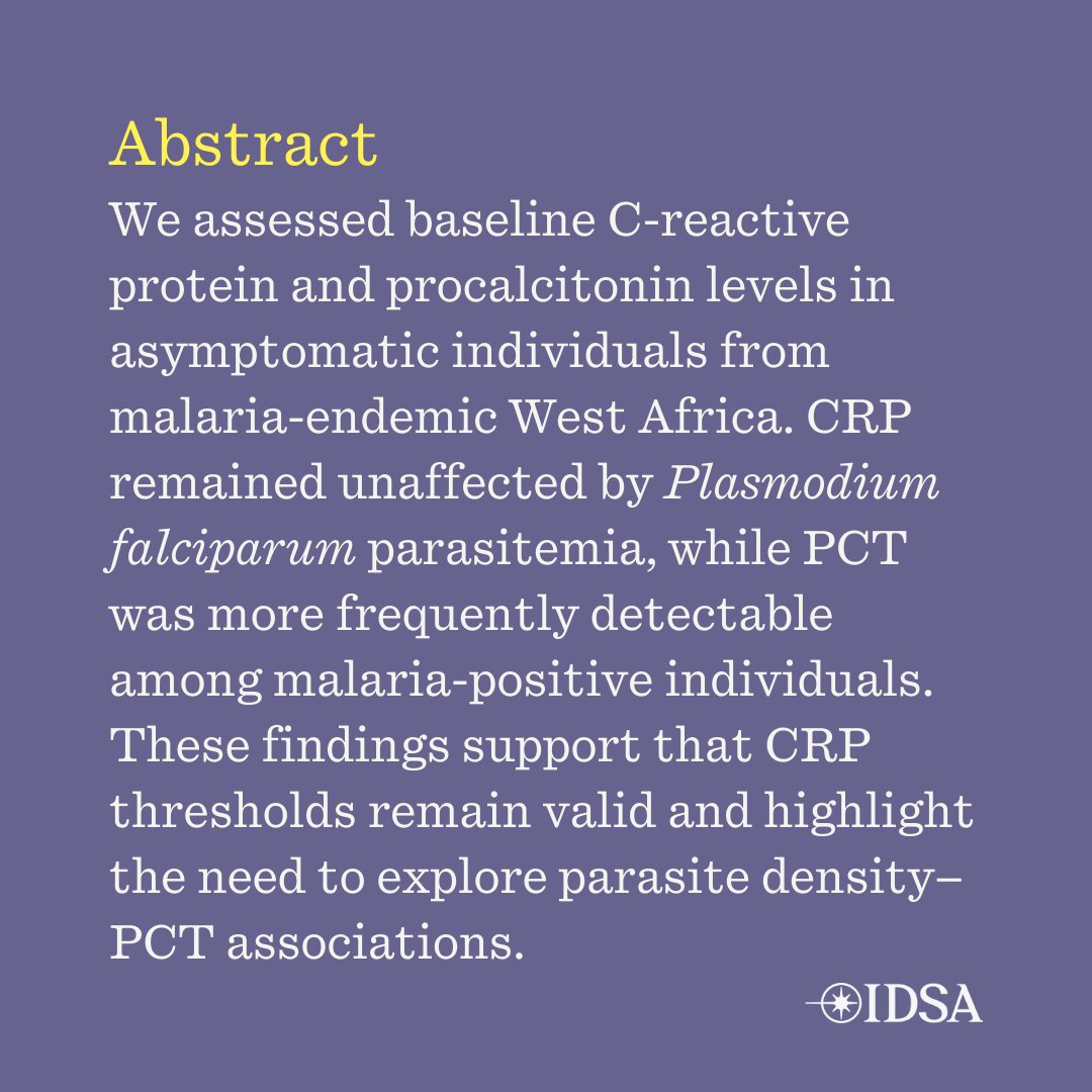 OFIDJournal's tweet photo. Baseline Procalcitonin and C-Reactive Protein Levels in Asymptomatic Individuals from West Africa with and without P. falciparum parasitemia

✅ Just Accepted
🔗 https://t.co/yeD9uMz0Xm https://t.co/083aeJiMry