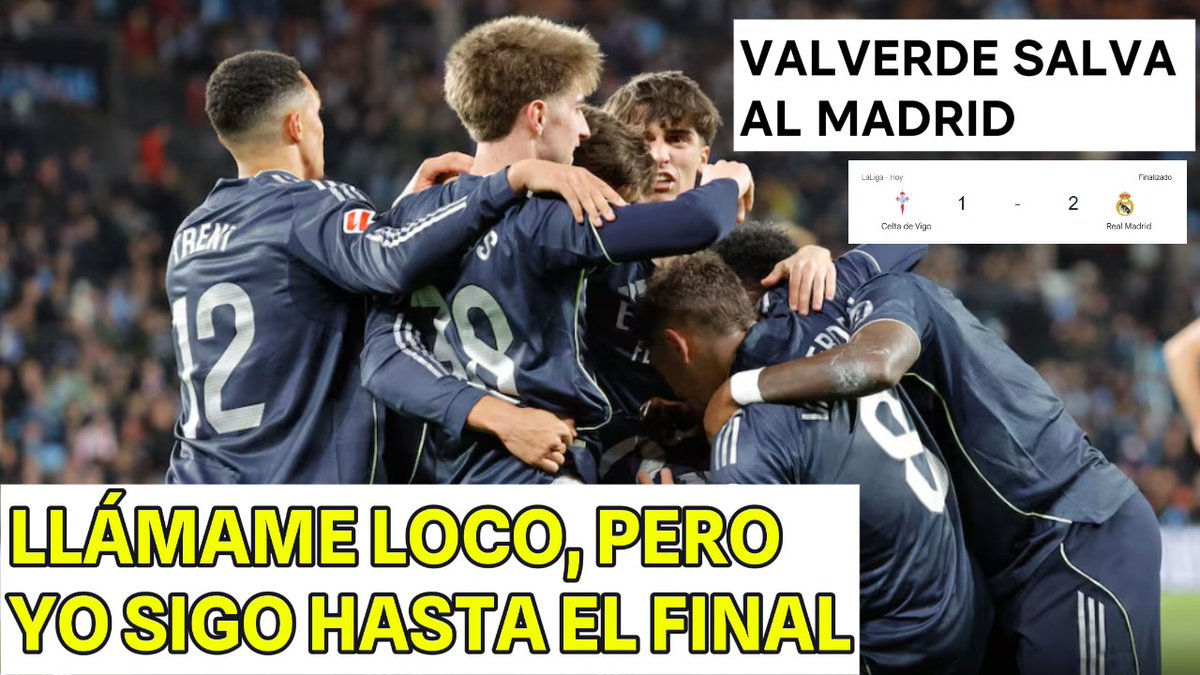 CELTA 1-2 REAL MADRID JUGAMOS HORRIBLE, PERO SEGUIMOS JUNTOS youtu.be/kVdb78jQ5bM?si… a través de <a href="/YouTube/">YouTube</a>