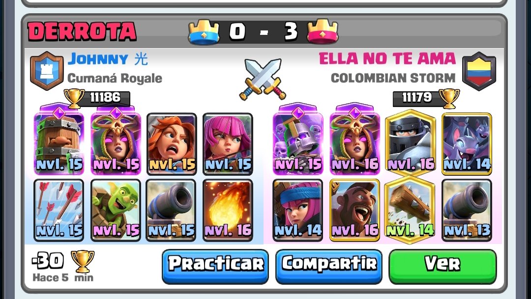 Y de paso perdí contra montapolla y megamamador...

#ClashRoyale