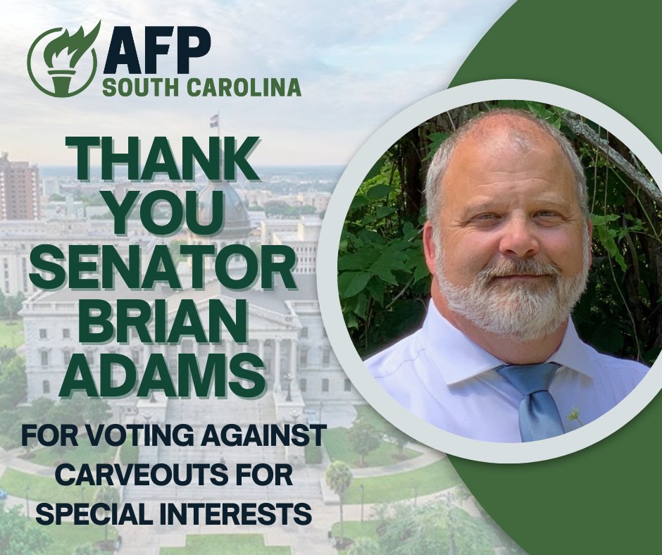 AFPSCarolina's tweet photo. Even after their own expert admitted the only state aviation regulations on the books are outdated and likely should be repealed, the Senate Judiciary Subcommittee still voted for a special carveout for the aviation industry.

Thank you to Senator Brian Adams and @SCSenChaplin29 for standing strong against special-interest carveouts.