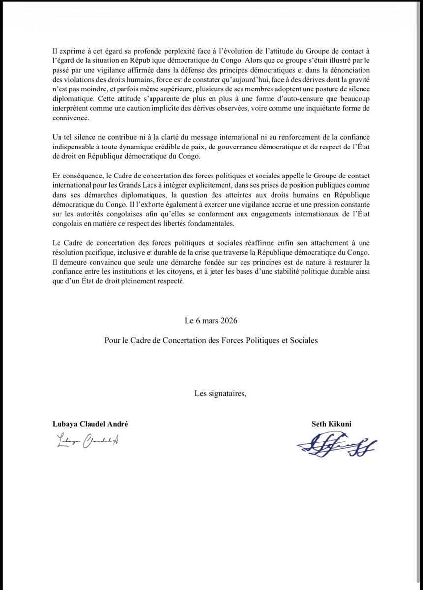 #RDC : Les opposants Seth Kikuni et Claudel Lubaya en exil se plaignent des actes de violence des noyaux agissant sous l'influence du pouvoir dans l'espace de l'union européenne à l'égard des opposants et acteurs de la société civile qui y ont trouvé refuge.