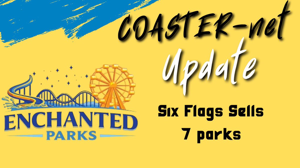 COASTERnet's tweet photo. Six Flags Sells 7 parks, Group Called Enchanted Parks Taking Over - COASTER-net Update
https://t.co/u0BvgamXn5 https://t.co/Ou2v5V7zVo