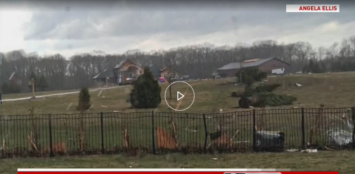 thezacnolan's tweet image. @ryanhallyall tornado damage from WSBT Live feed in Three Rivers MI