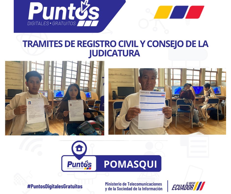 Puntos Digitales Gratuitos Pomasqui tweet media