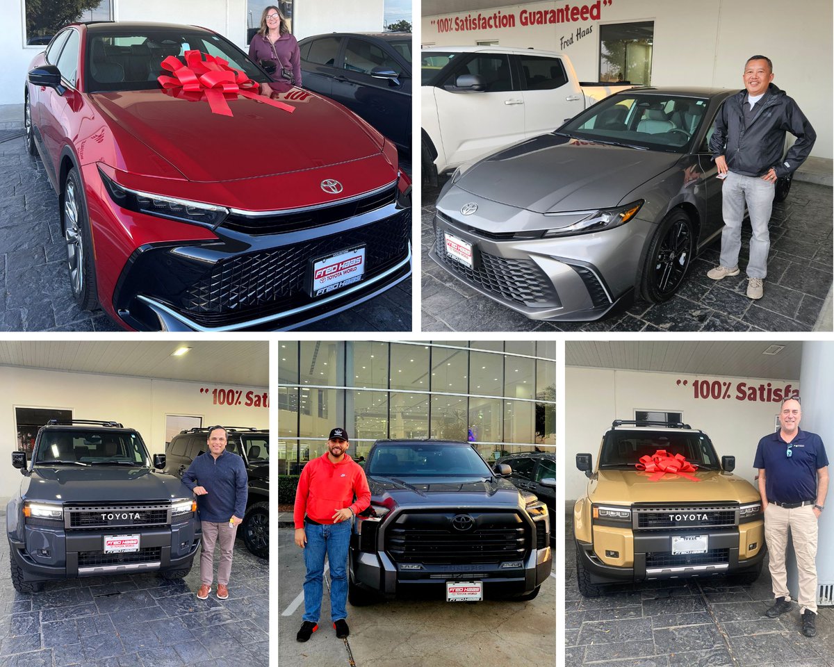 fredhaastoyota's tweet image. Nothing better than that new ride feeling! 🙌 Shoutout to these #happycustomers for choosing us to help you find the right fit. 🎉 April F., Christopher M., David G., Erik G.C., Juan S., Kyle W., Monica B., Rajeev G., Ricky T., and Thomas R. #Houston #SpringTX