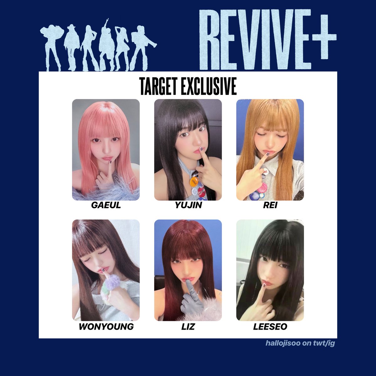 IVE REVIVE+ Photocard Templates US Exclusive Target Exclusive B&N