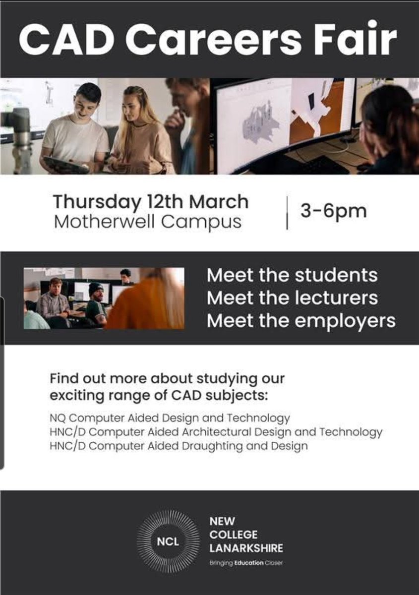 SASB_tech's tweet photo. Excellent opportunity to visit @NCLanarkshire and the brilliant CAD facilities. Some of our amazing S6 Graphics students will be studying here in August and our S2 loved their recent visit too.

@SASB_workplace @sasbhighschool https://t.co/Diktsx5XFF
