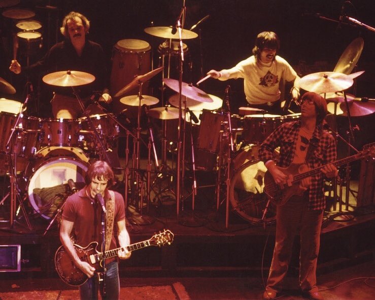 GratefulDead's tweet photo. The Grateful Dead got the crowd moving early during their 3/6/81 show at Pittsburgh’s Stanley Theatre, opening with a lively “Jack Straw.” They slid seamlessly into a smooth “Peggy-O,” picked up the pace with “Cassidy,” and kept the energy rolling all the way through the final encore, “Don’t Ease Me In.”

Photos by Steve Schnider