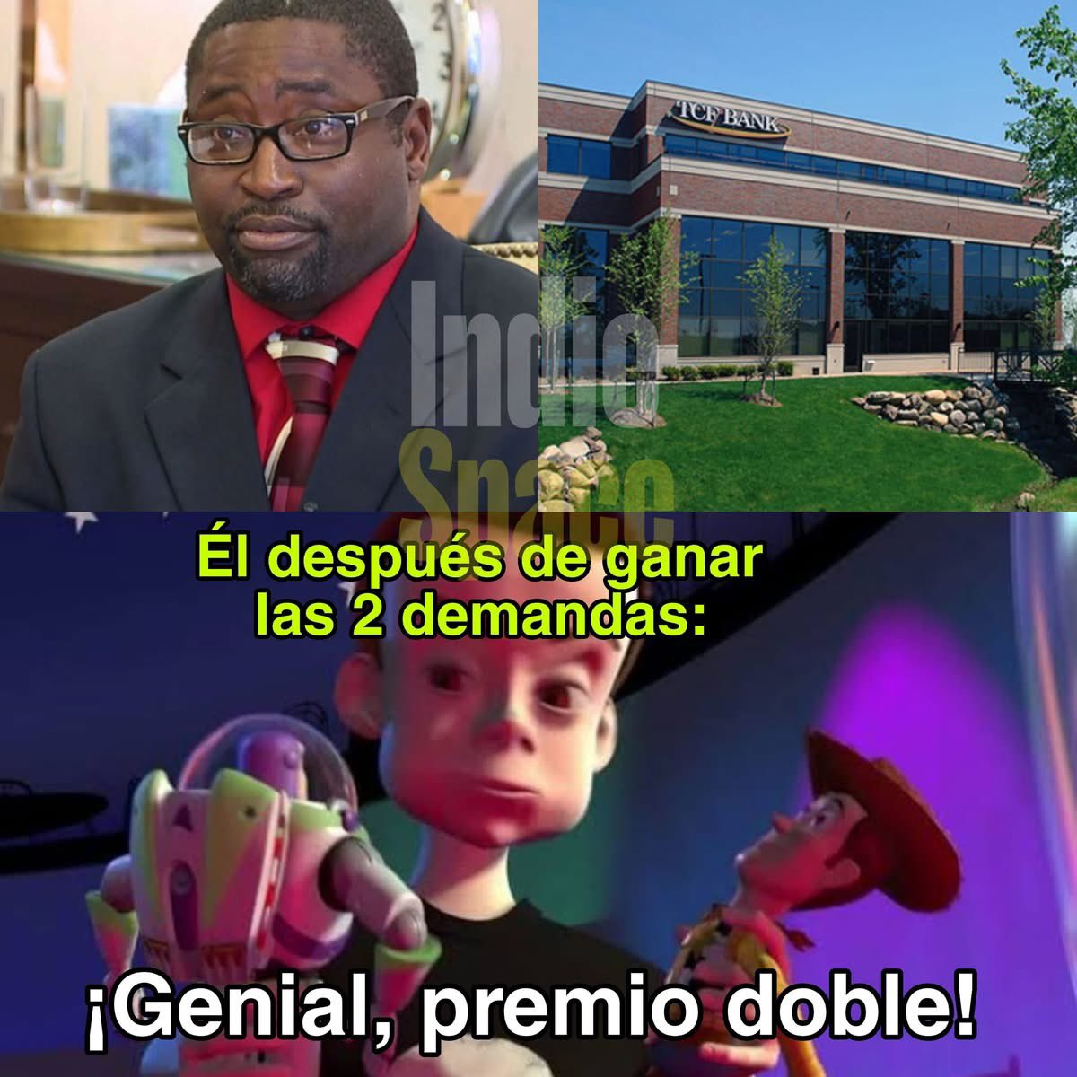 ElChocoflan's tweet photo. Ganó más de un millón de dólares y luego volvió a demandar al banco y ganó nuevamente. 😳

Abraham McDonald demandó a su antiguo patrón por discriminación y despido injusto. Un jurado le dio la razón y le otorgaron más de un millón de dólares. 

Cuando intentó depositar el cheque en el banco los empleados dudaron de su autenticidad y llamaron a la policía. Lo esposaron dentro del banco, después se confirmó que el cheque era totalmente válido. 

Abraham volvió a demandar, ahora al banco por discriminación y también ganó. 😆