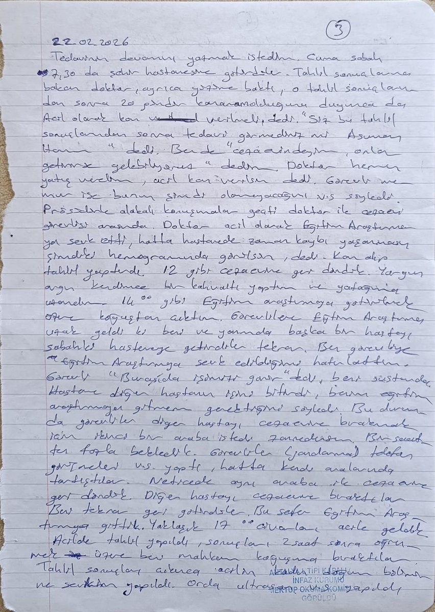 sevincozarslan's tweet photo. Arkadaşlar, KHK'lı öğrt. Asuman Birinci'nin mektubu lütfen okuyun. Biz evimizde, iftar masamızda rahat rahat orucumuzu açarken, kadın Ramazan günü neler yaşamış. Bazılarının hiçbir şey umurunda değil. 

AsumanBirinciye TedaviŞart

https://t.co/pVVNpGLTWj https://t.co/SH9nUpFlut