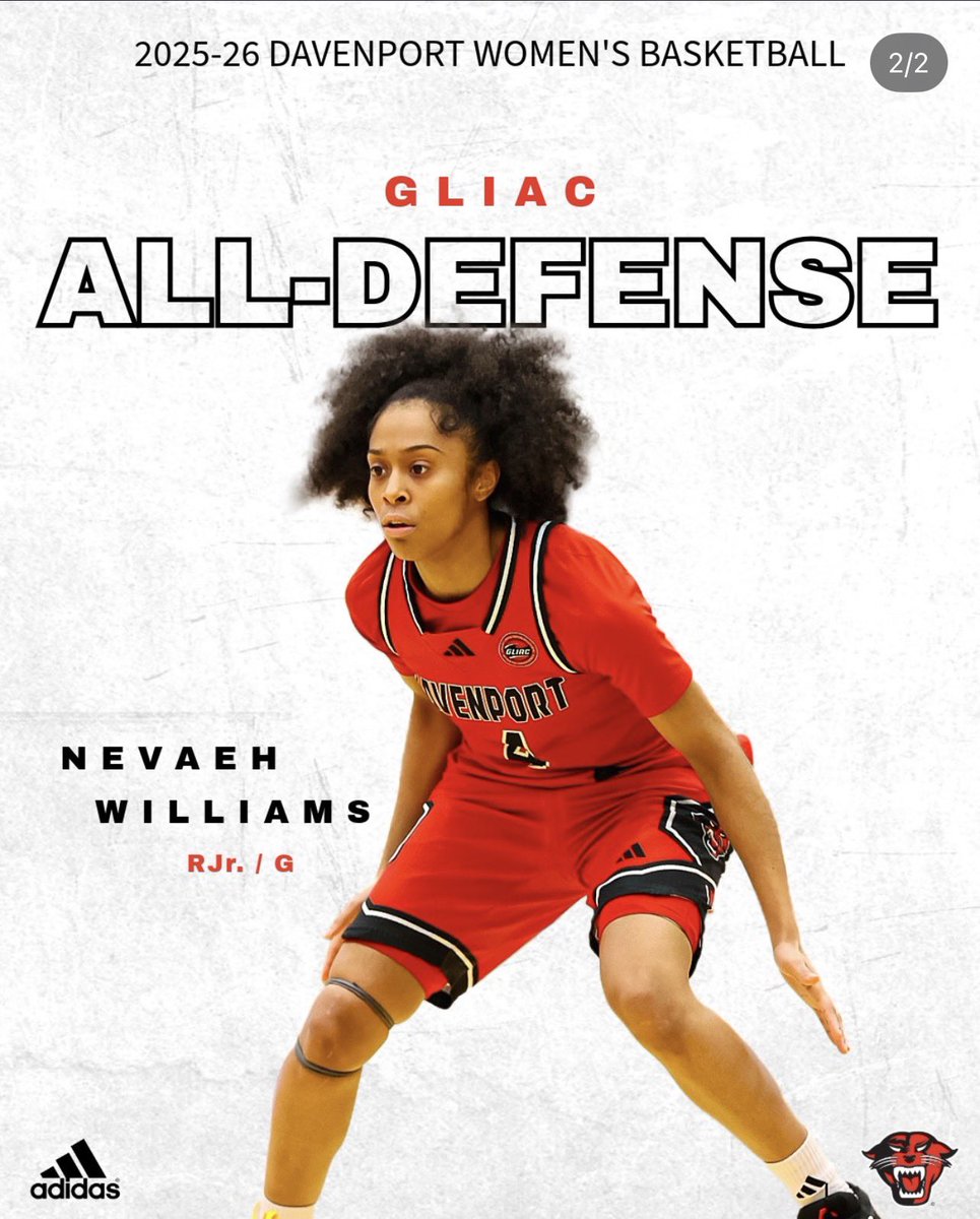 DU_WBB's tweet photo. Well deserved GLIAC honors 👏 Congratulations to @ellie_toney and @Nevaeh4Williams #NoExcuses https://t.co/sg5M8zigki
