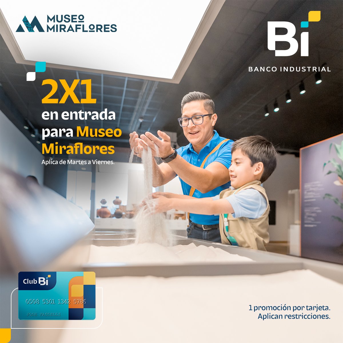 Club_Bi's tweet image. ¡La historia se vive mejor cuando se comparte! 🏛️

En @museomiraflores aprovecha 2x1 en entradas con #ClubBi.

¿Ya tienes tu #ClubBi? ¡solicítala aquí! 👉🏻 bi.gt/4iwWb1O