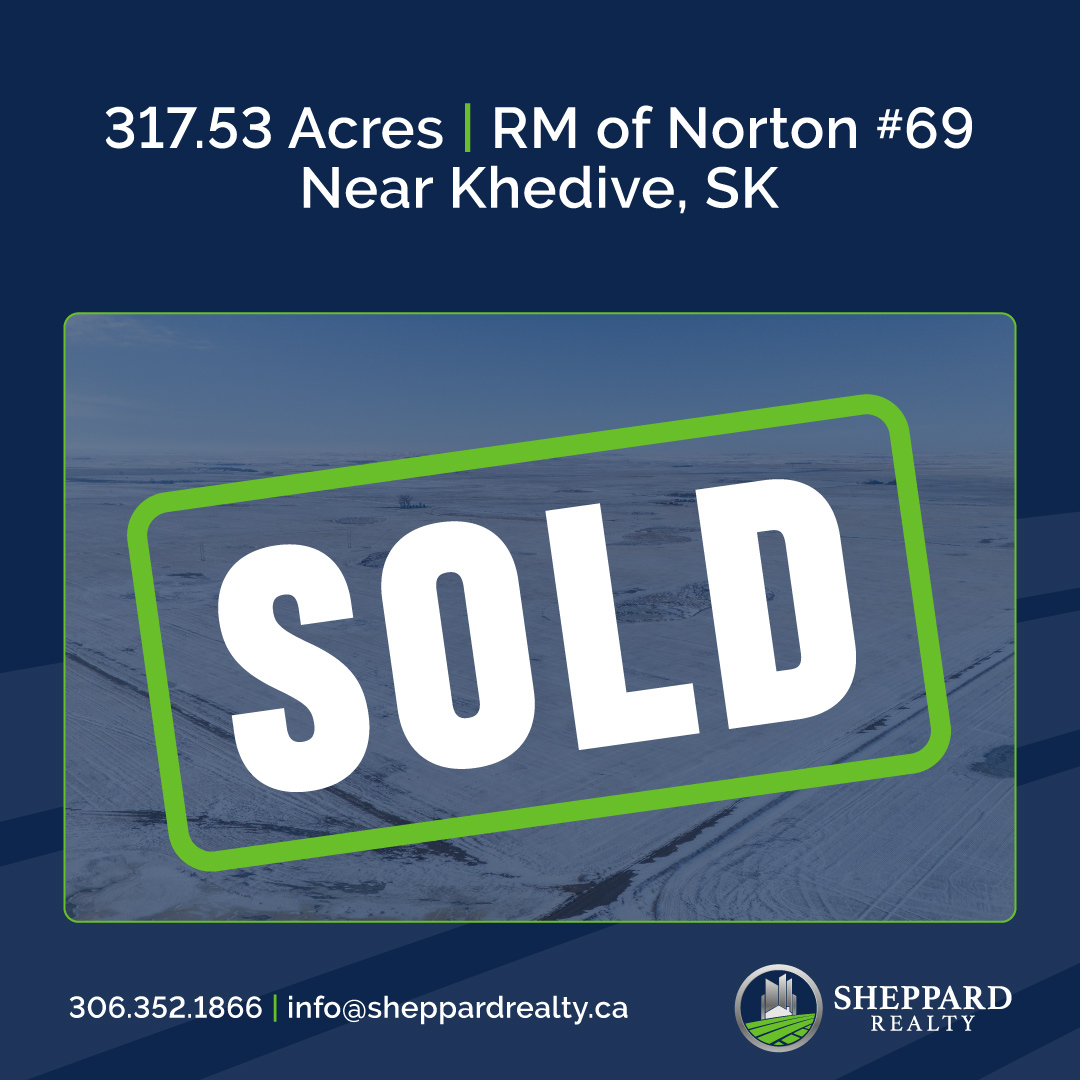 SOLD!

317.53 acres of productive grainland near Khedive, SK has officially sold. 280 cultivated acres (SAMA) with SCIC soil classes J &amp; K; a great addition to the local land base. Congratulations to the buyer and seller.

#SheppardRealty #SKRealEstate #SaskatchewanRealEstate