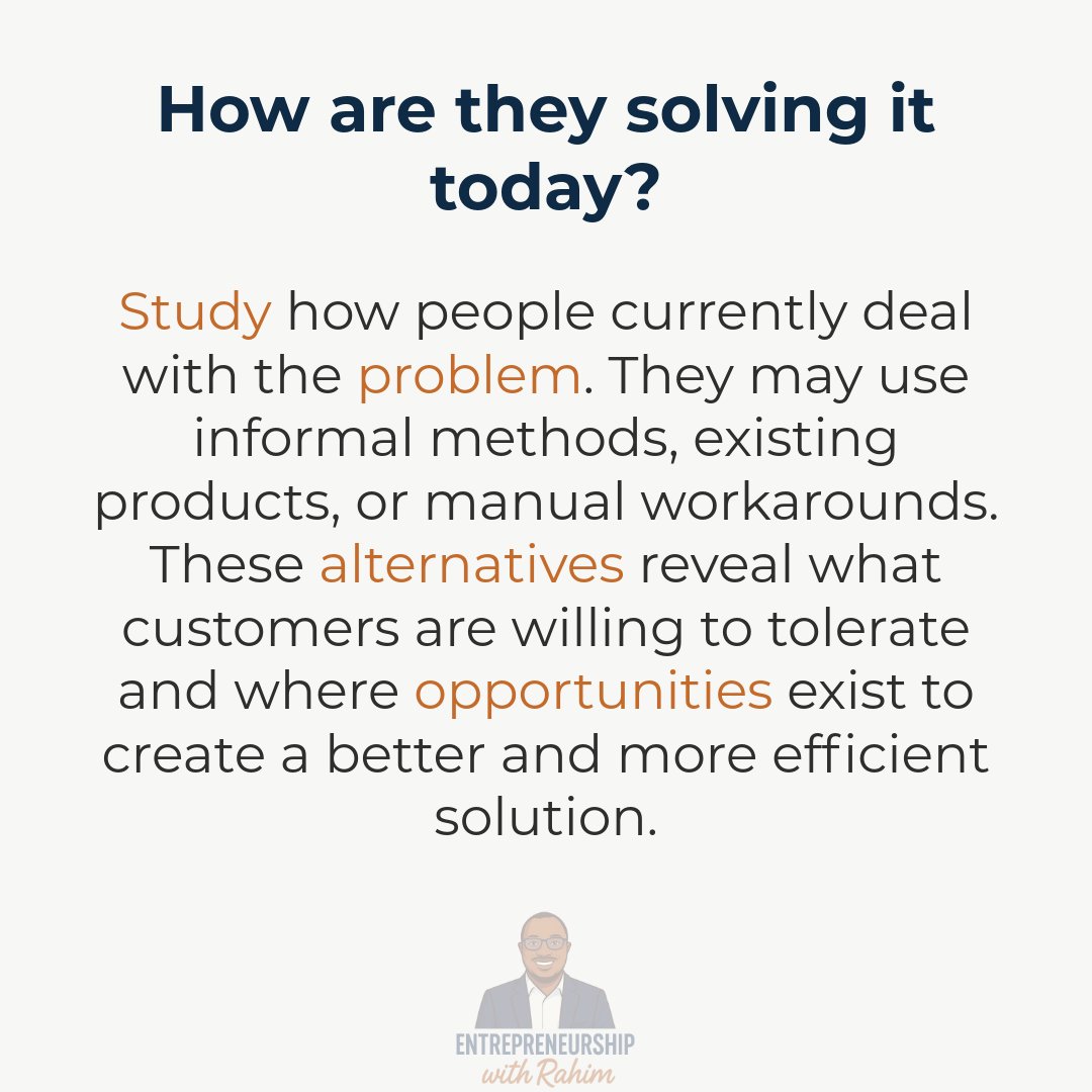 arahimsi's tweet photo. Many founders start by building something they think is great.
But businesses succeed when they solve real problems that people are already trying to fix. https://t.co/fYd4PTXm20