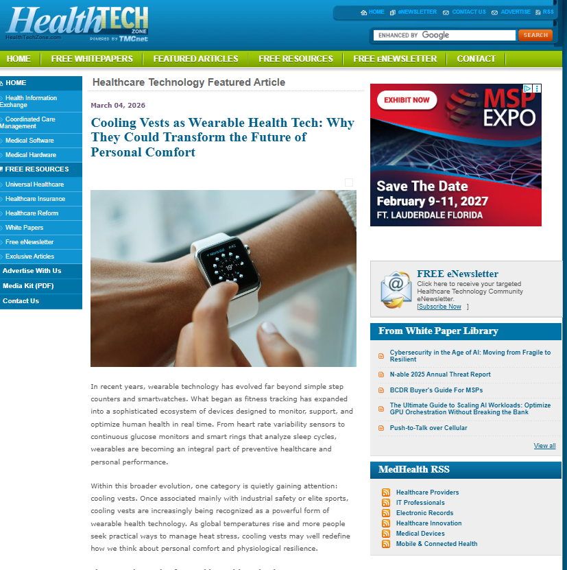 AI_4_Healthcare's tweet image. For Christmas, I would like a cooling vest, thanks. Over to you @Joao_B. #WearableTech 
healthtechzone.com/topics/healthc…