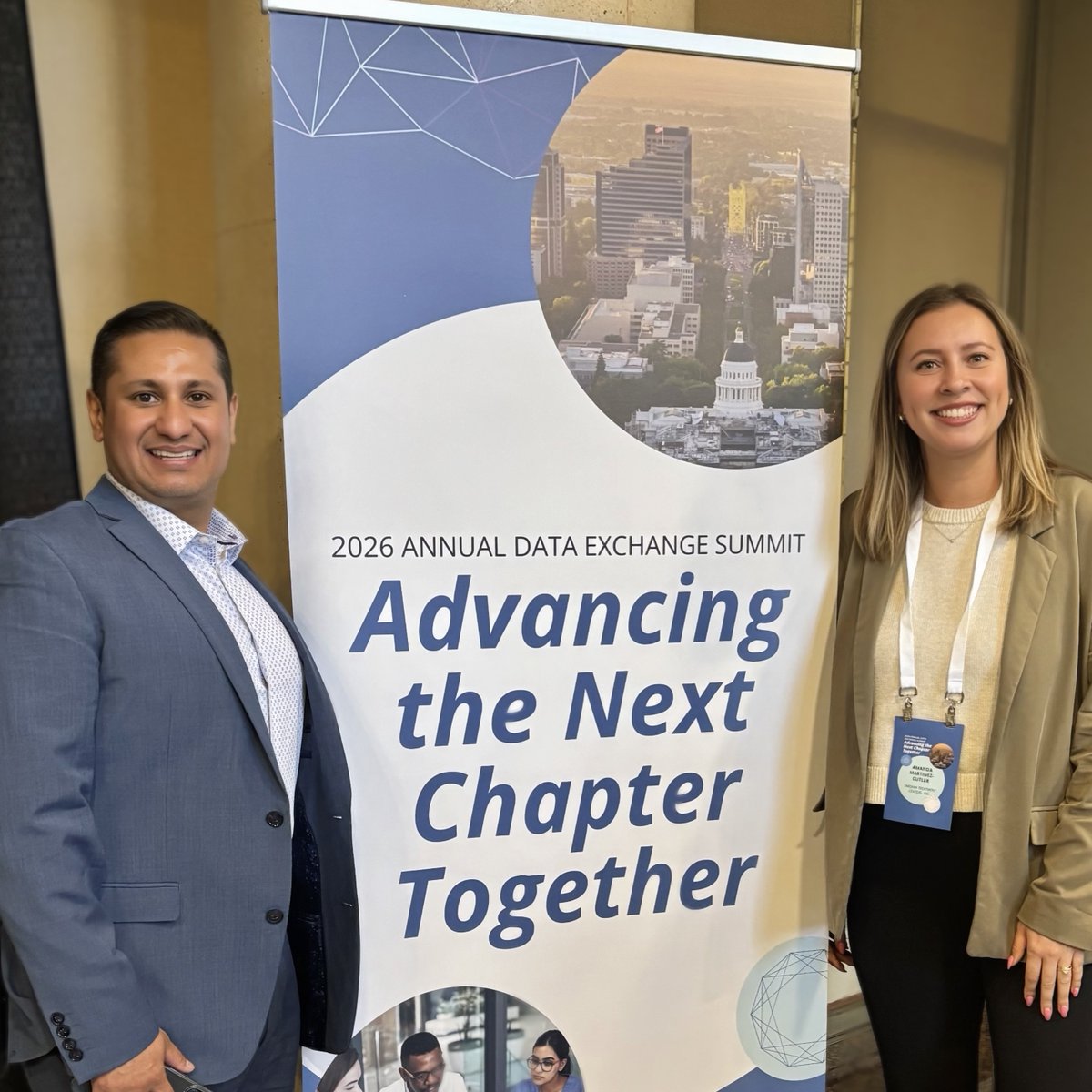 Dr. Christian Espinoza &amp; Amanda Martinez attended the 2026 Connecting For Better Health Data Exchange Summit! They presented with Dr. Ali Zadeh of LANES on how event notifications &amp; cross-sector collaboration improve real-world health outcomes.

#2026DataExchangeSummit