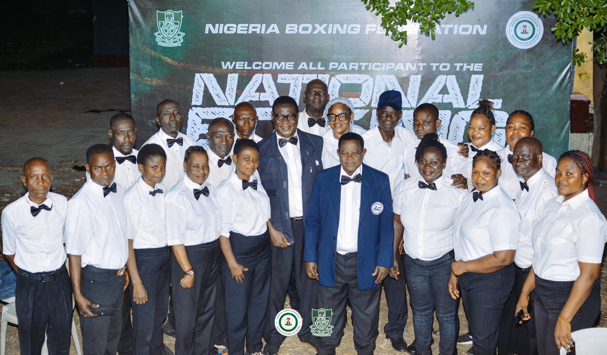 nigeriaboxing's tweet photo. 🥊 Meet the Referees &amp; Officials of Nigeria Boxing Federation Boxing Week 🇳🇬

The professionals ensuring fairness, safety, and integrity in every bout. 👏

#NBFBoxingWeek #NigeriaBoxing #BoxingOfficials https://t.co/FYkAdAKvwn