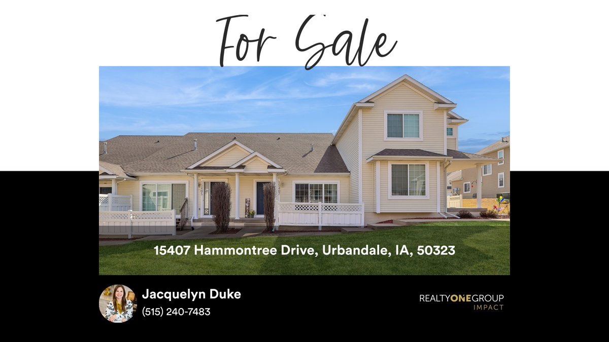 SellingIowa's tweet photo. 🛌 2 🛀 3 🚘 2
📍 15407 Hammontree Drive, Urbandale, IA, 50323

My latest listing on RateMyAgent.
IOWA S65125000
https://t.co/i74WGx7kPP

...
#ratemyagent #realestate #Realty_ONE_Group_Impact https://t.co/IlPRjIgvjt